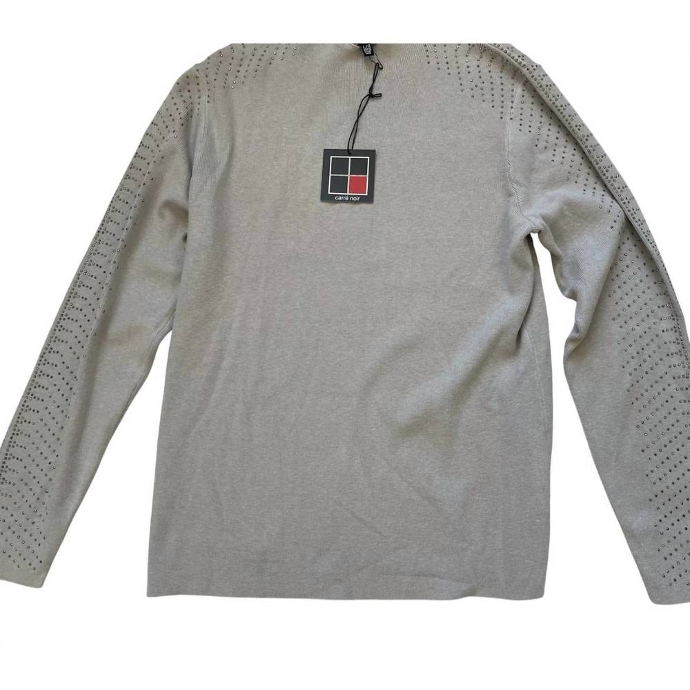 NEW CARRÉ NOIR women's sparkle sweater in grey